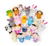 THE TWIDDLERS - 20 Burattini a Dito - Contiene 14 Animali e 6 Persone Assortite