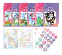 THE TWIDDLERS 36 Mini Libri da Colorare per Borse da Festa, con Adesivi - Tema Unicorno, A6 Mini Libri per Bambini, Età 4-8 Anni, Piccoli Libri da Colorare Perfetti per Riempire le Borse da Festa