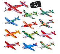 THE TWIDDLERS 48 Volanti Aeroplani - Aeroplani di Carta - Giocattoli Aereo - 12 Diversi Modelli, Ideali come Regalini per Feste o Da Usare come Sfida