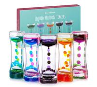THE TWIDDLERS 5 Clessidre Liquide Sensoriali Multicolore - Giochi Antistress e Barattolo della Calma Stile Montessori per Bambini con Autismo, Giocattolo Fidget Rilassante da 14 cm per Scuola e Casa