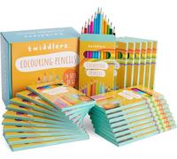 THE TWIDDLERS Set 288 Matite Colorate, 24 Scatole da 12, 18 cm