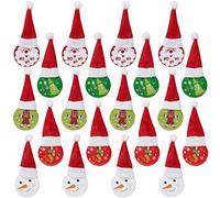 THE TWIDDLERS - Spille Natale - Confezione da 20 - Gadget Natalizio Ideale per Bambini / 4 Disegni Assortiti