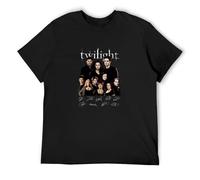 The #Twilight Saga Cast Full Signed #Edward Cullen #Bella Swan Graphic Gift Men T-Shirt Black S