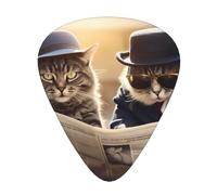 The two cool cats. - Set di 12 plettri per chitarra, disponibili in 3 spessori, adatti per chitarre acustiche ed elettriche