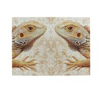 The Two Lizards Are Symmetrical On Both Side Puzzle in legno da 500 pezzi per adulti Puzzle impegnativo per dimensioni di gioco 38,1 x 51,8 cm