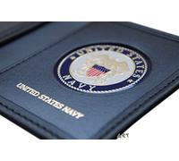 The Ufficiale Stati Uniti Militare Vera Pelle Bifold Singolo Id Portafoglio