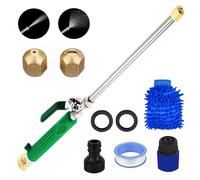 The Ultimate 2-In-1 Portable Power Washing Nozzle with Hydronozzle, Hydro Nozzle 3000 Psi, Pressure Washer Hose Attachment, for Fence Cleaning Garden Watering (Set A,Green)