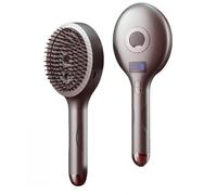 The Ultimate 2-in-1 Styling Brush & Hair Mister, Wet & Dry Tangle-Free Hair Brush, Reduces Frizz, Ultra-Soft Bristles for Women and Men (gray)