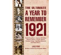 The Ultimate A Year To Remember 1921 Birthday & Anniversary Keepsake Edition