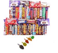 The Ultimate Hand Boxed Luxury Chocolate Hamper, 31 barrette full-size Delicious Collection, confezione regalo inclusa 5 extra gelatina frutta pops cioccolato e gelatina cesto