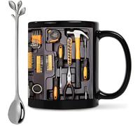 The Ultimate Mechanic's Toolbox, tazza da caffè in ceramica da 325 ml, per compleanno, Natale, Ringraziamento, anniversario, cassetta degli attrezzi, regalo divertente per marito e papà