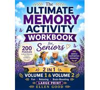 The Ultimate Memory Activity Workbook for Seniors: 200 Easy Memory Games to Boost Focus & Support Cognitive Health. Large Print Puzzles for Dementia & ... Gift for Grandparents & elderly Parents.