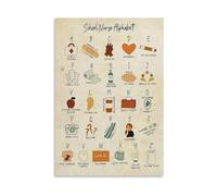 The Ultimate Nursing Alphabet Poster, Funny & Educational Chart for Future Nurses, Medical Office Wall Decor(Framed,12X18inch(30X45cm))