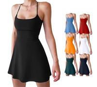 The Ultimate Tummy Control Backless Active Dress, Athletic Dresses for Women with Shorts, Made for Movement (Black,M)