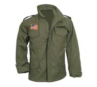 The UMA John M65 Field Jacket First Blood Olive Green Militare US Army Giacca leggera da uomo in cotone, 01- Verde - Cotone, S