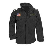 The UMA John M65 Field Jacket First Blood Olive Green Militare US Army Giacca leggera da uomo in cotone, 02- Nero - Cotone, S