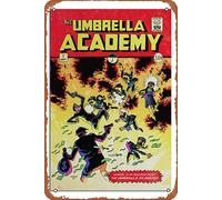 The Umbrella Academy School Is In Session Targa in metallo targa 20,3 x 30,5 cm decorazione da parete retrò vintage
