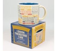 The Unemployed Philosophers Guild I Drink Therefore I Am - con 23 grandi citazioni filosofiche - viene fornito in una divertente confezione regalo, 400 ml.
