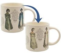 The Unemployed Philosophers Guild Jane Austen - Tazza che cambia il calore, aggiungi caffè o tè e guarda abiti da passeggio e cofani trasformarsi in un delizioso abito da sera