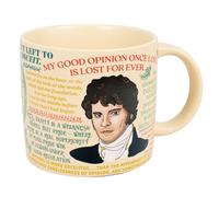 The Unemployed Philosophers Guild Mr. Darcy Pride and Prejudice, tazza con citazioni e ritratto dell'eroe romantico di Jane Austen, in confezione regalo, 400 ml