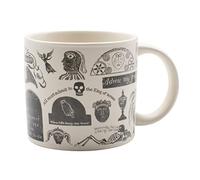 The Unemployed Philosophers Guild Tazza da caffè Memento Mori, con immagini classiche tratte da sculture del monumento funerario, viene fornita in una confezione regalo, 400 ml