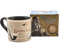 The Unemployed Philosophers Guild Tazza da caffè Sherlock Holmes, con citazioni di Holmes, regole di deduzione, immagini intriganti e ritratto di Sidney Paget, viene fornita in una scatola divertente