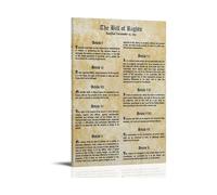 The US Constitution & Bill of Rights Poster, Historical Document Educational Chart, Government Classroom School Decor(Framed,16X24inch(40X60cm))