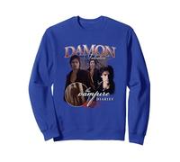 The Vampire Diaries Damon Felpa, Unisex per Adulti, Blu Reale, S