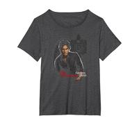 The Vampire Diaries Damon Maglietta, Donna Plus-Size, Grigio Scuro, 2X