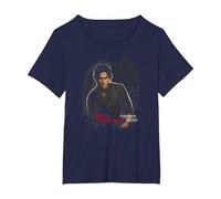 The Vampire Diaries Damon Maglietta, Donna Plus-Size, Navy, 5X