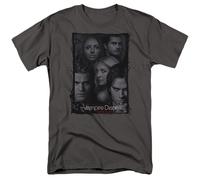 The Vampire Diaries - Ecco Qui Siamo - T-Shirt Corte Unisex Adulto - Grigio