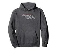 The Vampire Diaries Logo Felpa con Cappuccio, Unisex per Adulti, Grigio Scuro, S