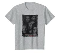 The Vampire Diaries So Here We Are Maglietta, Bambini, Grigio Melange, 8 Anni