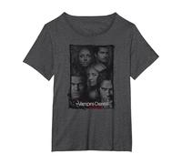 The Vampire Diaries So Here We Are Maglietta, Donna Plus-Size, Grigio Scuro, 4X