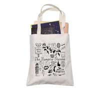 The Vampire Lovers Gift Damon Stefan Salvatore Vampire Brother Shopping Bags Vampire Fandom Regalo per fan BFF, Il vampiro, 35cm ( 13.78 inch ) * 38 cm ( 14.97 inch)