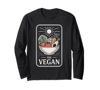 The Vegan Sun-Blessed Produce Bowl Retro Tarocchi Style Maglia a Manica