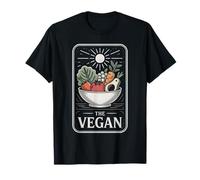 The Vegan Sun-Blessed Produce Bowl Retro Tarocchi Style Maglietta