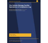 The Vehicle Storage Facility Operations & Compliance Log: Daily Intake, Impound Authorization, Owner Notification, Release & Lien Sale Record for ... Companies and Vehicle Storage Facilities