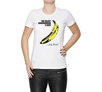The Velvet Underground Donna Girocollo T-Shirt Bianco Maniche Corte Dimensioni XS Women's White X-Small Size XS