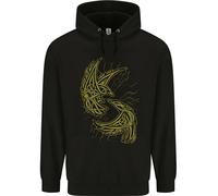 The Viking Raven Simbolo Odin Ragnar Tribale Bambini Felpa con Cappuccio