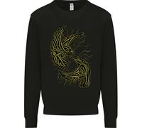 The Viking Raven Simbolo Odin Ragnar Tribale Bambini Felpa Maglione