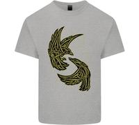 The Viking Raven Simbolo Odin Ragnar Tribale T-Shirt Ragazzi Ragazze
