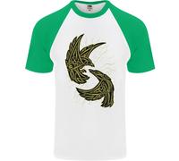 The Viking Raven Simbolo Odin Ragnar Tribale Uomo S/S Baseball T-Shirt