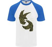 The Viking Raven Simbolo Odin Ragnar Tribale Uomo S/S Baseball T-Shirt