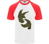 The Viking Raven Simbolo Odin Ragnar Tribale Uomo S/S Baseball T-Shirt