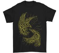 The Viking Raven Simbolo Odin Ragnar Tribale Uomo T-Shirt 100% Cotone