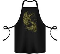 The Viking Raven Simbolo Odino Ragnar Tribale Cotone Grembiule 100% Biologico