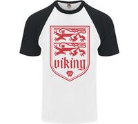 The Vikings Valknut Simbolo Lions Valhalla DA UOMO S/S Baseball T-Shirt