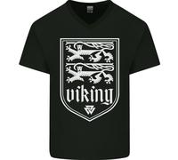 The Vikings Valknut Simbolo Valhalla Lions Uomo Scollo A V Cotone T-Shirt