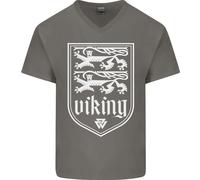 The Vikings Valknut Simbolo Valhalla Lions Uomo Scollo A V Cotone T-Shirt